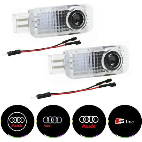 Projecteur De Porte Automobile - LED HD - Décodage Intelligent - Compatible Audi A3 A4L A5 A6L Q3 Q5 Q7 - 2 Pièces (1/5)
