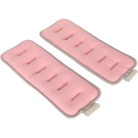 Set aus 2 verstellbaren Fußgelenkgewichten für Kinder, Frauen und Männer zur Stärkung der Arm-, Handgelenk- und Beinmuskulatur, ideal für Tanz, Laufen, Gehen und Fitnessstudio-Training (rosa). (1/5)