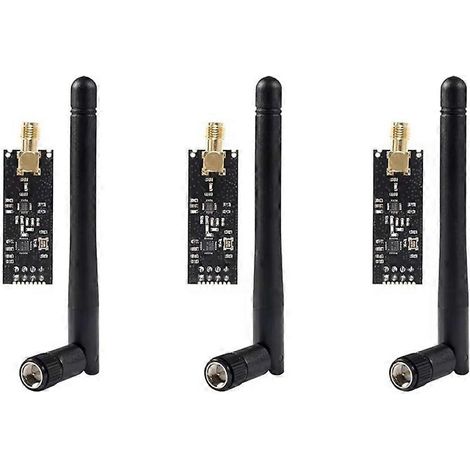 Module émetteur-récepteur sans fil NRF24L01+PA+LNA, transmission longue distance de 1100 mètres avec antenne (3 ensembles) (1/5)