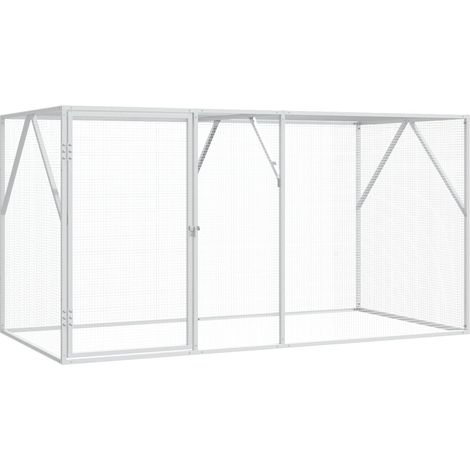 Vogelkäfig Anthrazit 208 x 102 x 108 cm Verzinkter Stahl