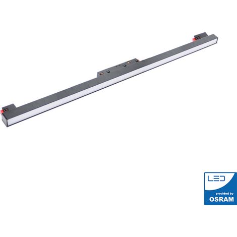 Spot LED Shoiler 18W pour rail magnétique Noir 48V Série 20mm - DSC 3000K - Ledme - LM3466