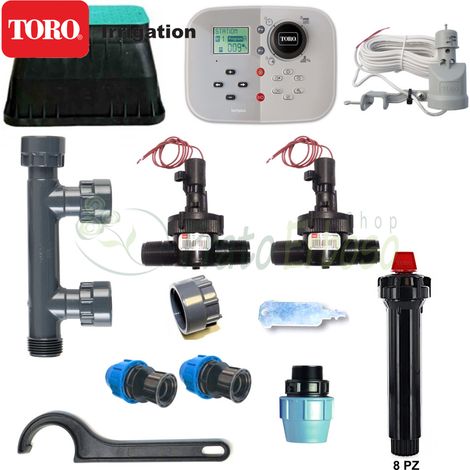 Kit de riego Toro Tempus de 2 zonas y 24V con aspersores