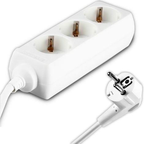 V-TAC VT-1103-2 Multipresa ciabatta 3 posti EU standard 16A cavo 1,5mt - sku 8754