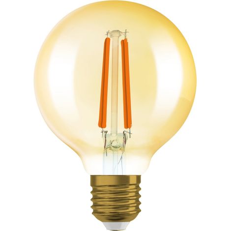 Confezione da 2 lampadine LED a filamento ambra OSRAM da 80 W, bianco caldo da 55 W OSRAM