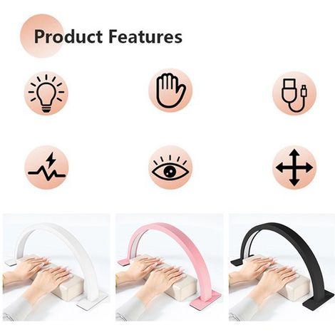 1 colour: Black Material: PC + metal European standard AC100-240V 55cm half-moon nail decoration. (1/5)
