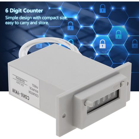 Compteur d'impulsions électromagnétiques à 6 chiffres CSK6-YKW AC110V / AC220V / DC24V (03)
