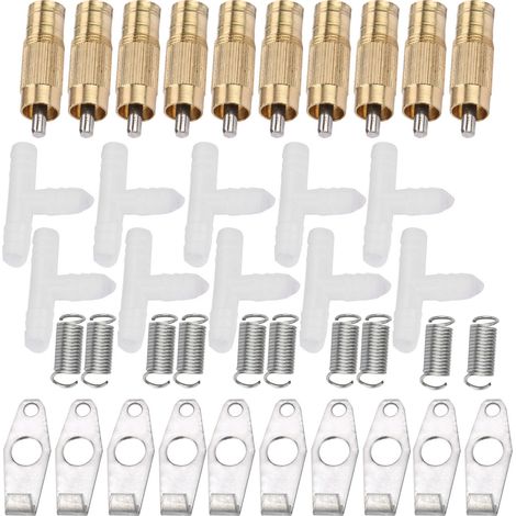 Lot de 10 abreuvoirs automatiques à tétine en acier inoxydable pour lapins, rats et furets (ronds) (1/5)