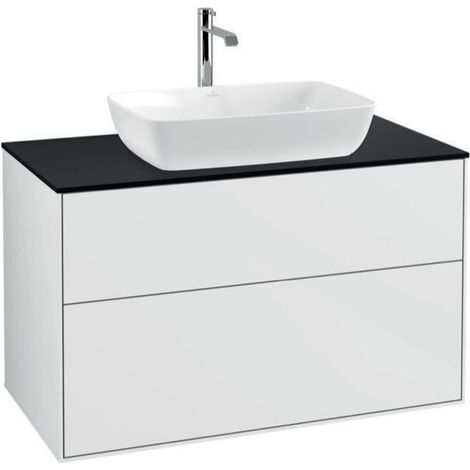 V&B Waschtischunterschrank FINION 1000x603x501mm AP Gl bl ma gls wh lacq. (1/4)