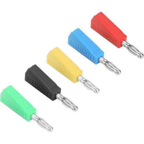 10 fiches bananes pour haut-parleur P3002 de 4 mm plaquées nickel (1/5)