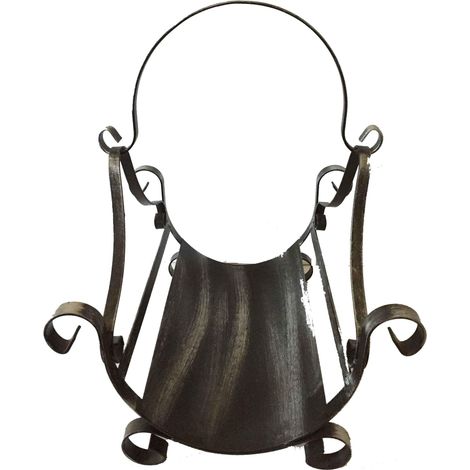 PORTALEGNA IN FERRO PER CAMINO  / STUFA  cm 55 x 40 x 40 h   CM 16 (1/2)