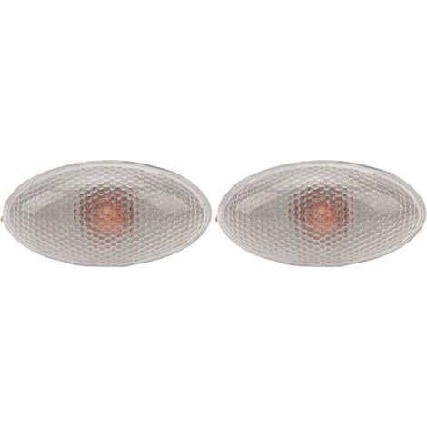 Set di 2 luci di posizione laterali a LED da 12V – Ricambio per Peugeot 206 407 607 – Luce giallo ambra – Elevata luminosità e basso consumo energetico
