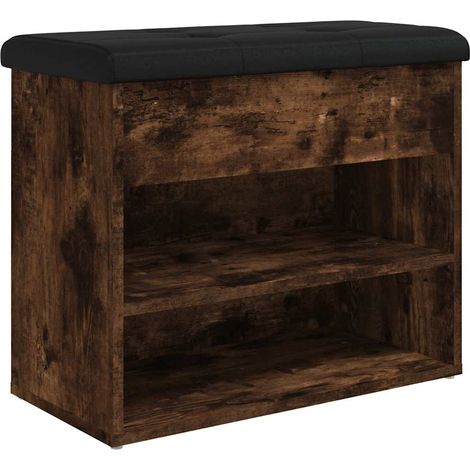 Maison Exclusive - Panca Porta Scarpe Rovere Fumo 62x32x50 cm Legno Multistrato (1/5)