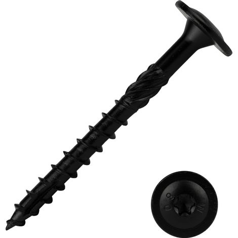 Tellerkopfschrauben Schwarz 8.0 x 80 mm Torx - Schachtel 50 Stück (1/3)