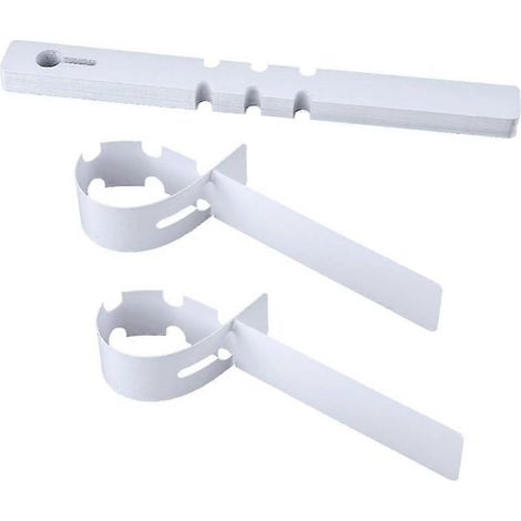Lot de 100 étiquettes en plastique pour plantes et arbres, 2 x 21 cm, pour emballer les plantes (blanches) (1/5)