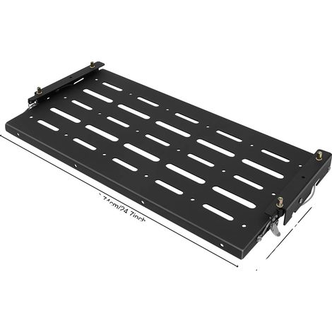 Mesa plegable para portón trasero, compatible con Jeep Wrangler JK, capacidad de carga de 34 kg, color negro. (1/2)