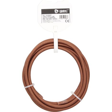 Cavo tessile 2.5M (2x0.75mm) Marrone
