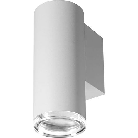 Applique tube blanche bas GU10 Turyn Polux acrylique (1/2)