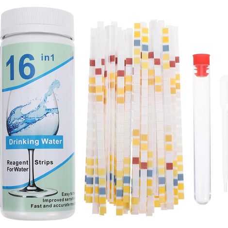 Einfach anzuwendende Teststreifen für den Heimgebrauch, Wasserqualität, Schwimmbad, 50 Stück, hochpräzises Papier für die Süßwasseranalyse (1/5)