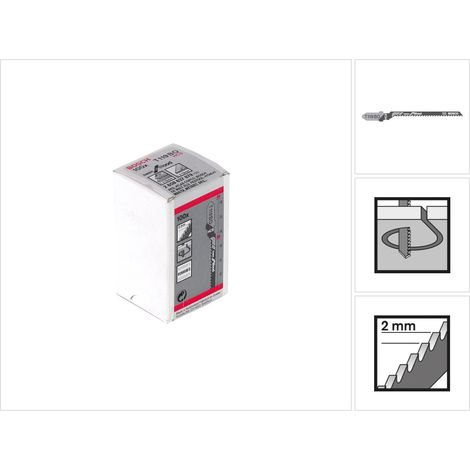 100x lames de scie sauteuse Bosch T 119 BO Basic for Wood - 2608637879
