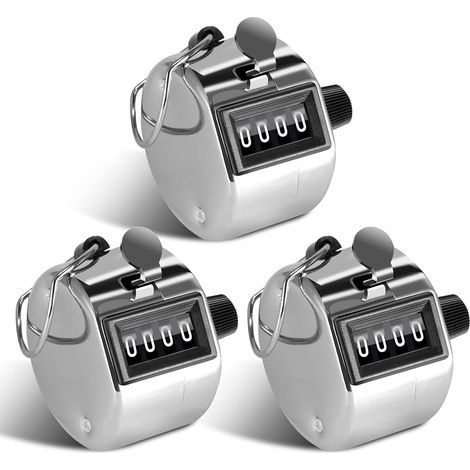 Compteur Manuel 4 Chiffres Compteur de Passage pour Compteur de Personnes, Sport de Golf, École des Formateurs, 3Pcs (1/5)