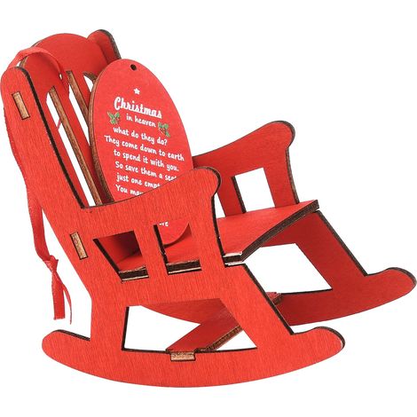 Pendent Chaise Mémoriale En Bois Rouge Décoration De Noël Pour Le Ciel (1/4)