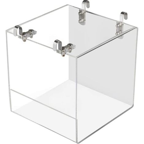 Baignoire oiseaux acrylique avec crochets, boîte douche bol perchoir pour perroquets, accessoire cage