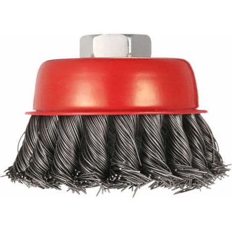 Jeffergarden Brosse à fil serti de 75mm et 3 pouces, nouée avec de l'acier pour meuleuse d'angle, élimination maximale de la peinture antirouille à 12500 tr/min, ébavurage du métal (1/5)