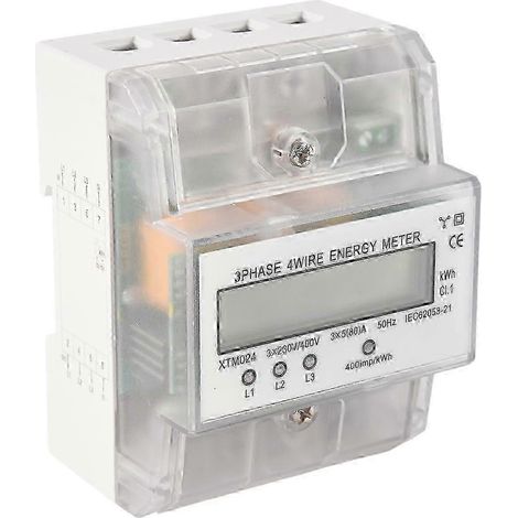 Compteur d'énergie triphasé à quatre fils 220/380V 5-80A, consommation d'énergie par kilowattheure. (1/5)