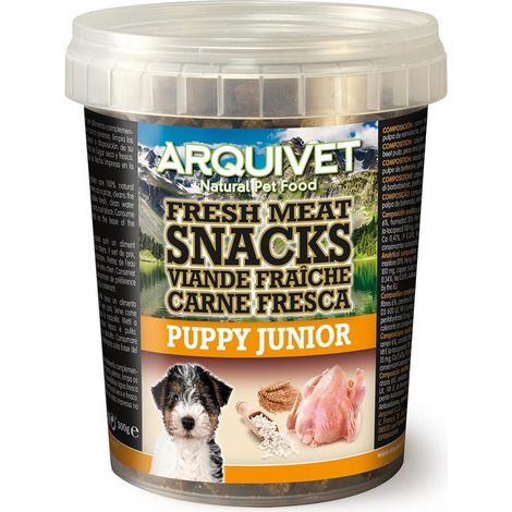 ARQUIVET FRESH, premio semihúmedo para cachorros con pollo, 300 g