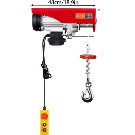 Treuil à câble électrique, puissance de 1600W, capacité de charge de 1000kg (1/2)