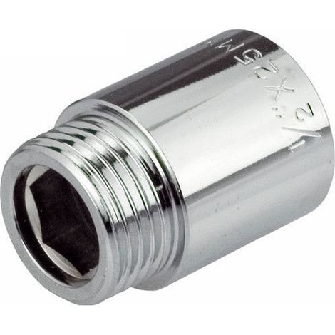 Extensión de latón cromado de 1/2" (80 mm) (1/2)