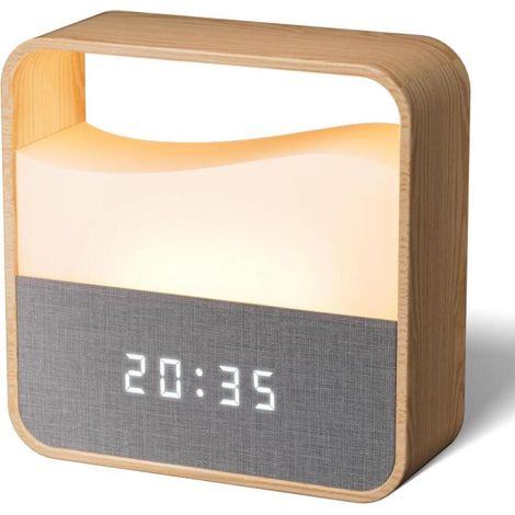 Digitaler Wecker mit einstellbarem Nachtlicht, Nachttisch-Uhr Schlafzimmer, Alarm und Helligkeit, für (1/5)