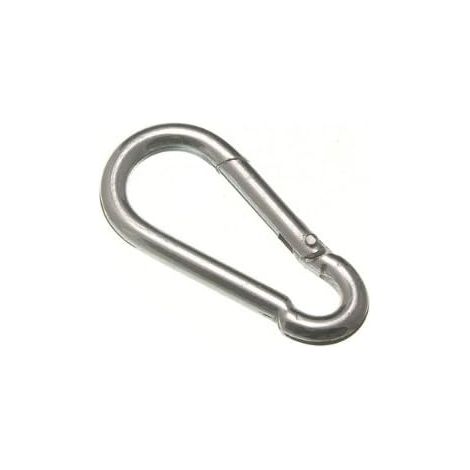 2 mousquetons polyvalents M4 en acier zingué avec verrouillage à ressort pour des connexions sécurisées (1/2)