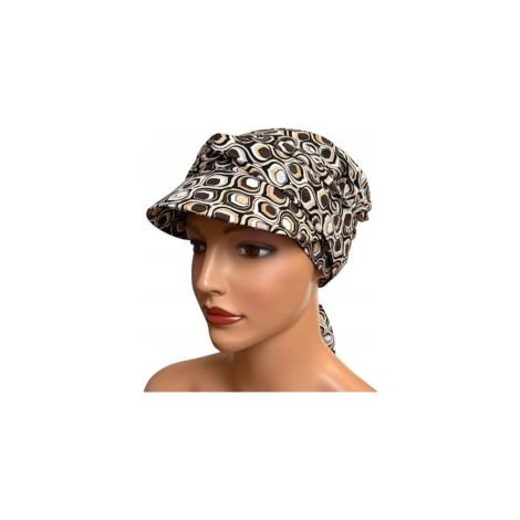 Turban Lara avec visière W-368, foulard froissé, même après chimiothérapie (1/5)