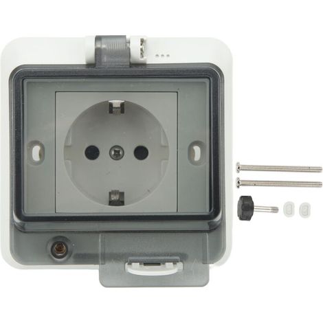 IP66 Wasserdichte Wandsteckdose mit PC-Gehäuse 250 V 16 A - Entspricht den europäischen Normen