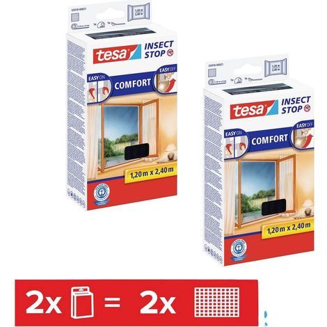 Tesa Mosquitera Set Comfort 2x 1.2m x 2.4m Antracita