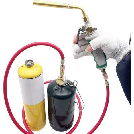 Torche multifonction MAPP et propane avec tuyau de 1,6 m et allumage par gâchette (1/5)