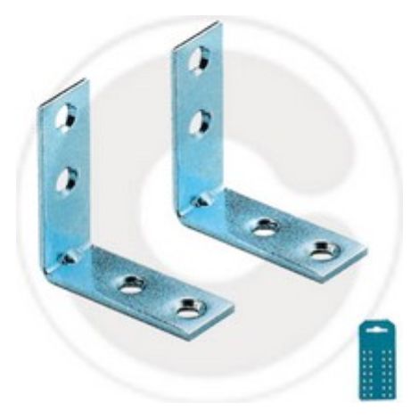 cf 5 pcs plaque d&39angle 4 trous plaque d&39angle en acier 2x2 cm