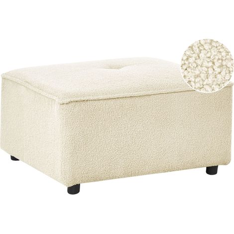 Ottoman Off-White Boucle Living Room Modern AXEBO (1/5)