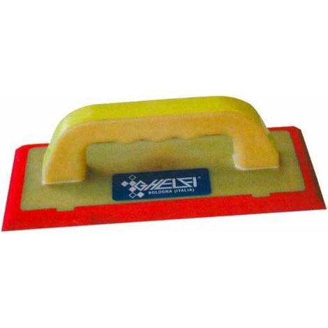 Spatule à carreaux en caoutchouc rouge 11x25 Ghelfi