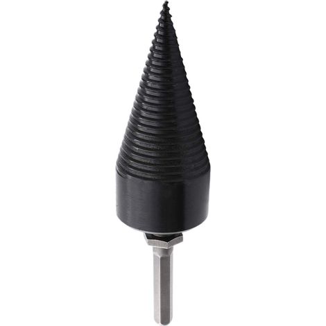 Mèche à Bois Fendeur S, Tige Hexagonale 8mm en Acier Noir Conception Rainurée Antidérapante, Construction Monobloc, pour Perçage Perceuse à Percussion (1/5)