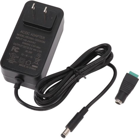 Netzteil 100-240V AC auf 12V DC 3A mit mehrfachem Schutz für LED-Beleuchtung (US 100-240V Stecker). (1/5)