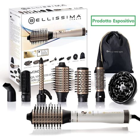 Imetec Bellissima Air Wonder 11847 Spazzola Aria Calda 8-in-1 Ceramica 1000W (1/5)