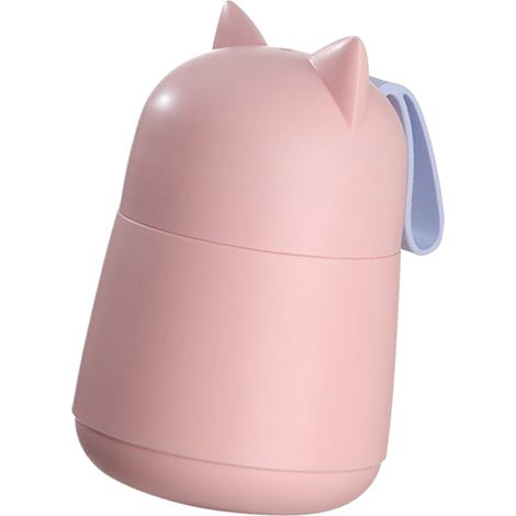 Thermos Bol Soupe Isotherme 450ml Rose avec Cuillère Pliable Anti-Fuite Récipient Alimentaire pour Petit-Déjeuner Porridge (1/3)