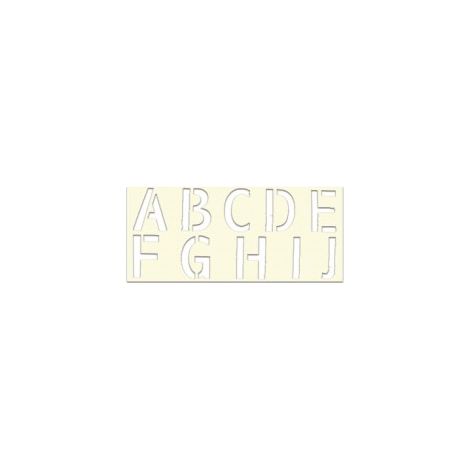POCHOIR SOPPEC LETTRE A À J EN PVC 1MM D'ÉPAISSEUR RÉUTILISABLE -451723