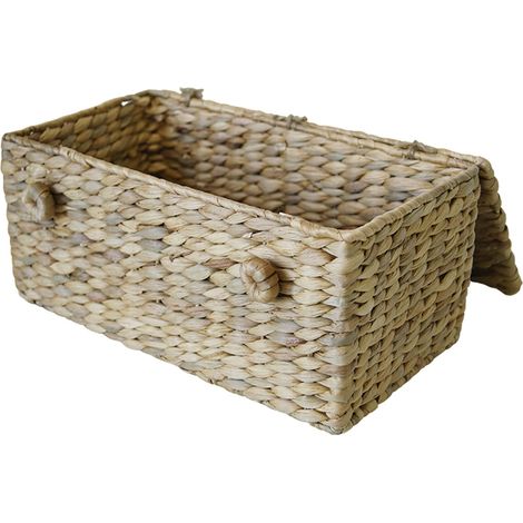 Panier de rangement en jonc de mer naturel 32 x 17 x 15 cm (1/5)
