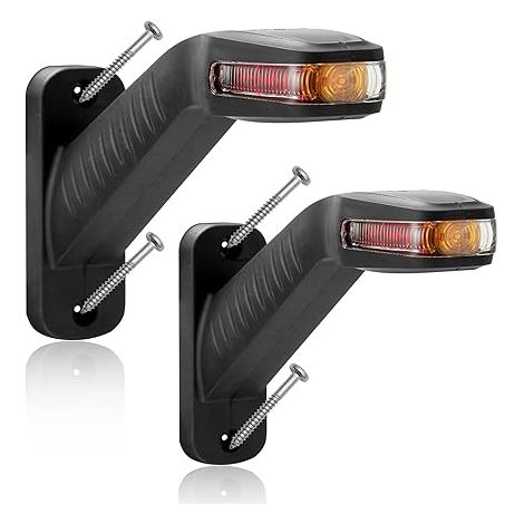 LED Caoutchouc Feu de Gabarit Latéral 12V 24V Etanche Feux Signalisation Latéraux à d’Encombrement Lateral Position pour Remorque Camion Caravane R10 (1/5)