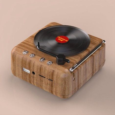 Manovo Mini Haut-Parleur Bluetooth Portable pour Musique et Basses - Amplificateur Sans Fil pour Extérieur - Caisson de Basses - (1/5)