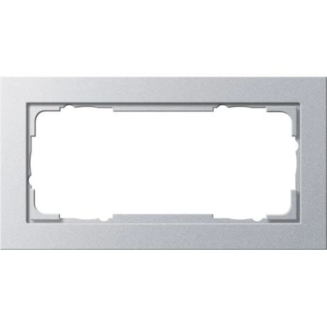 Gira Marco embellecedor 2f s.M. Gira E2 F Aluminio [100225], 1002 25