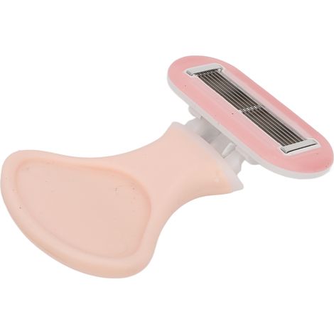Rasoir manuel pour femme, 6 lames, pour l'épilation du corps (aisselles, jambes, barbe), rose (1/5)